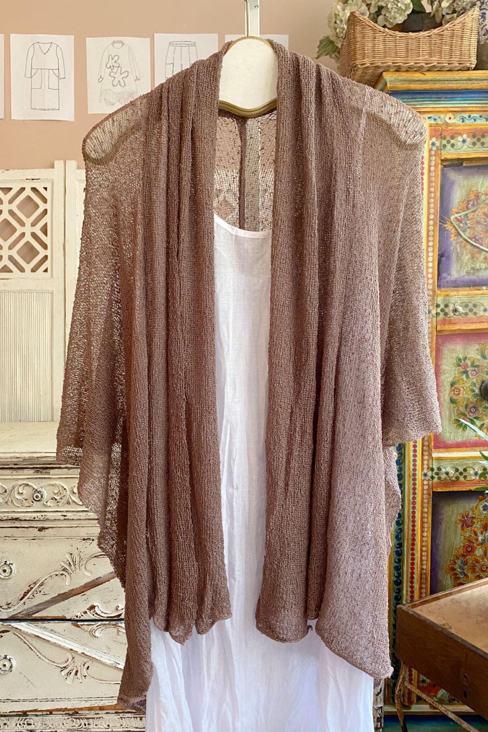 Loose fit sheer women's sweater.