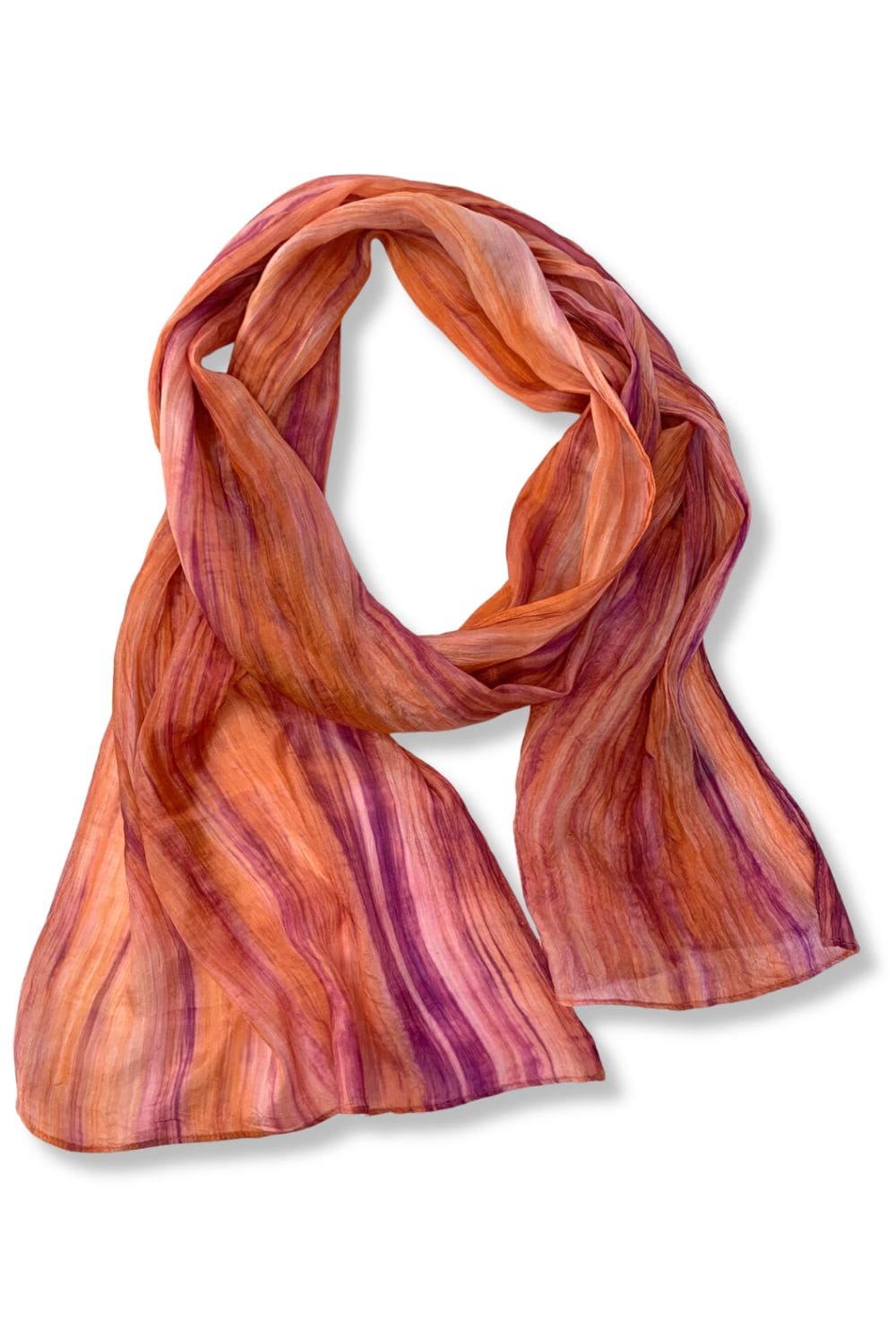 Watercolor Skinny Scarf Rose & Magenta