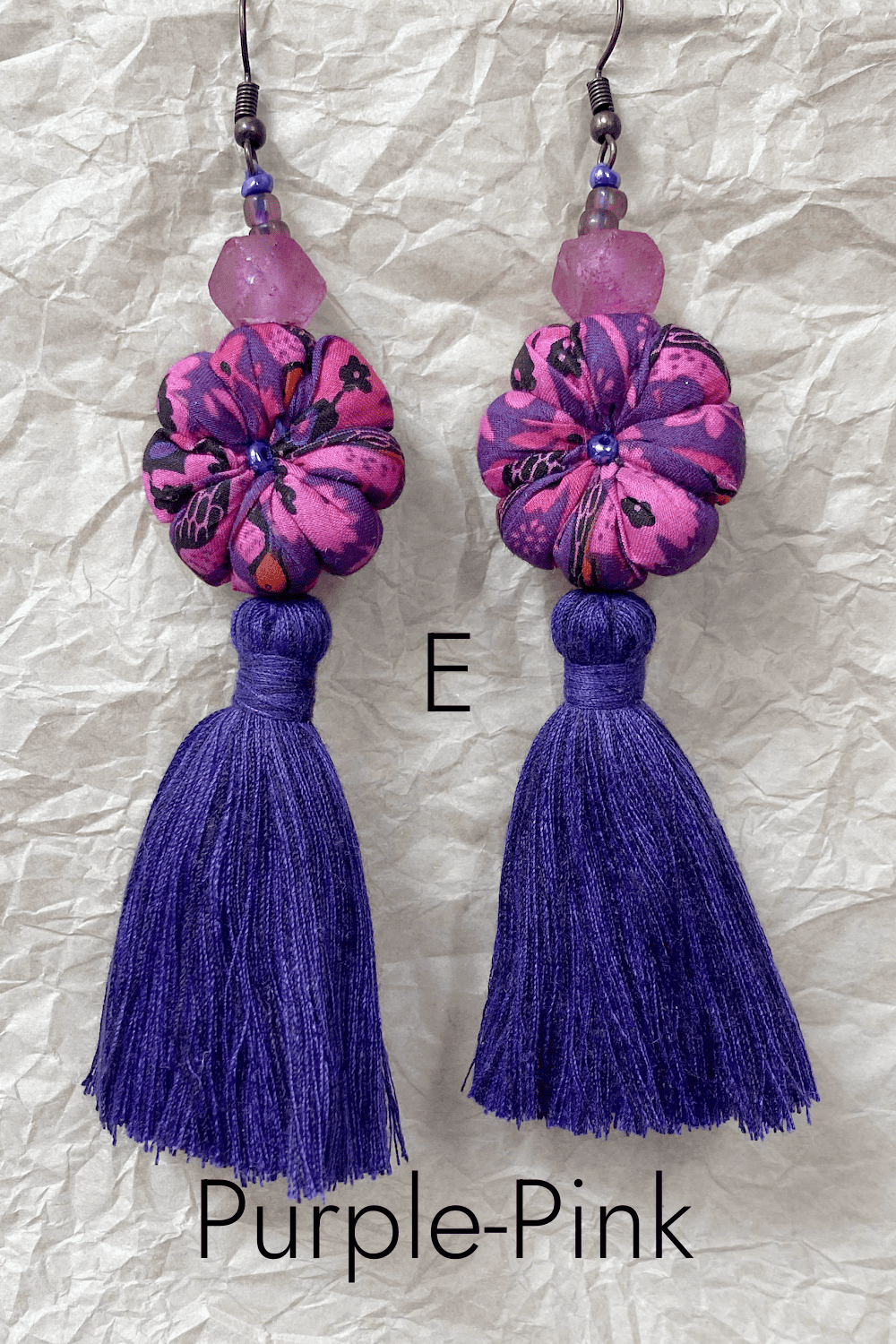 Textile Tassel Earrings