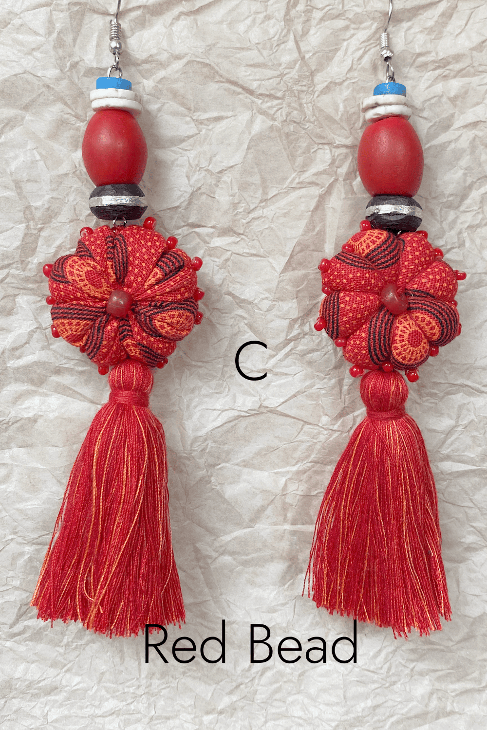 Textile Tassel Earrings