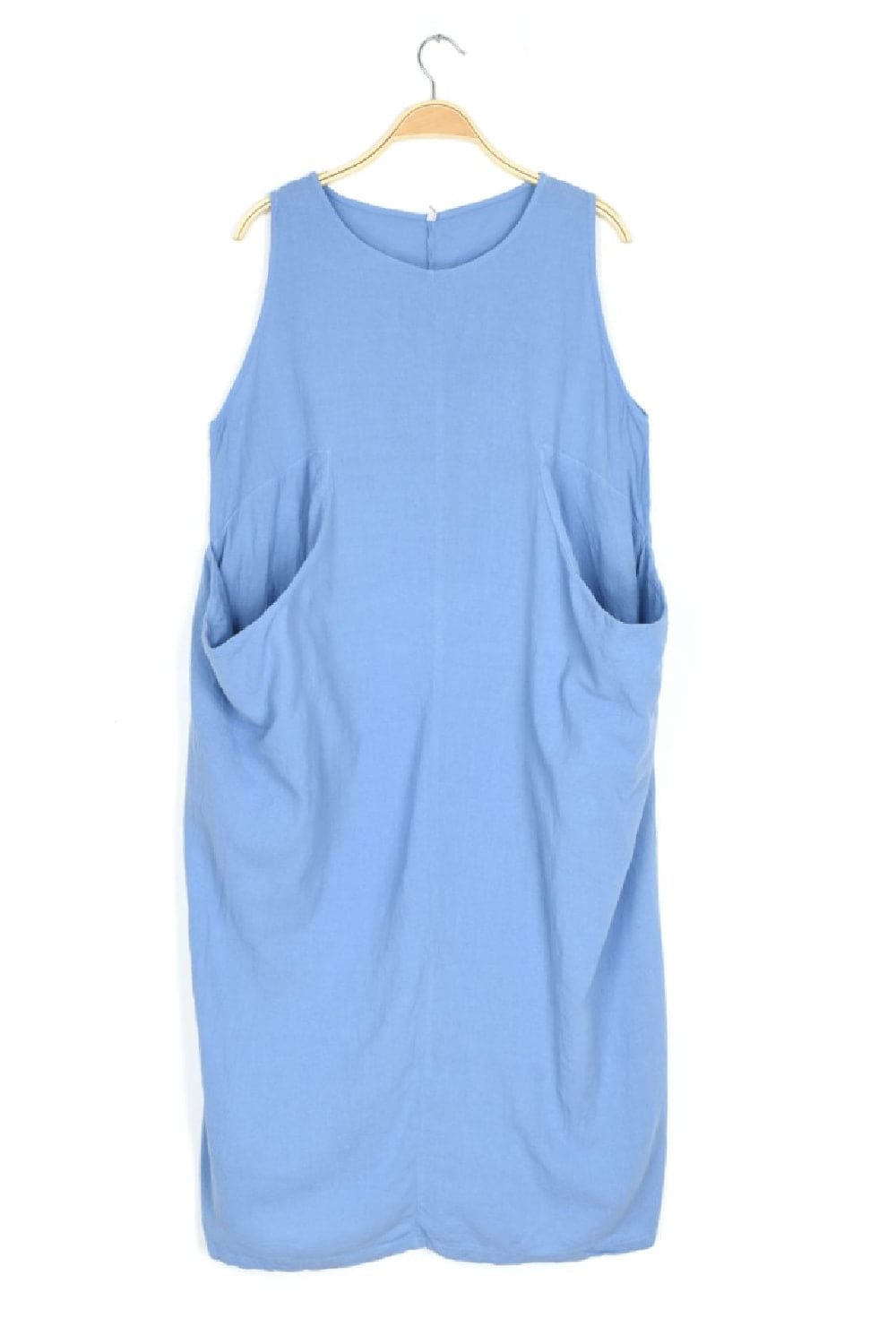 Sky blue cotton tank dress