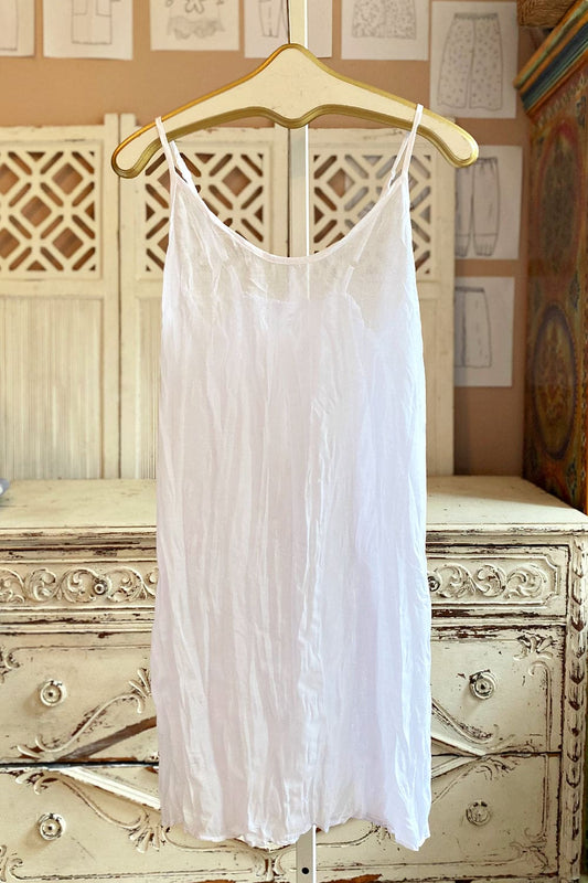 Women's white cotton slip