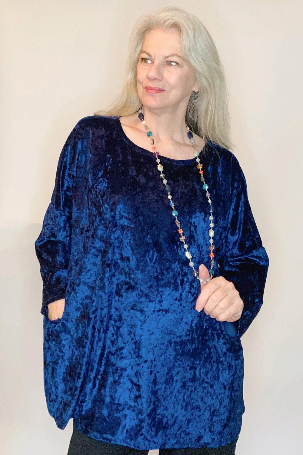 Two Pocket Velvet Tunic