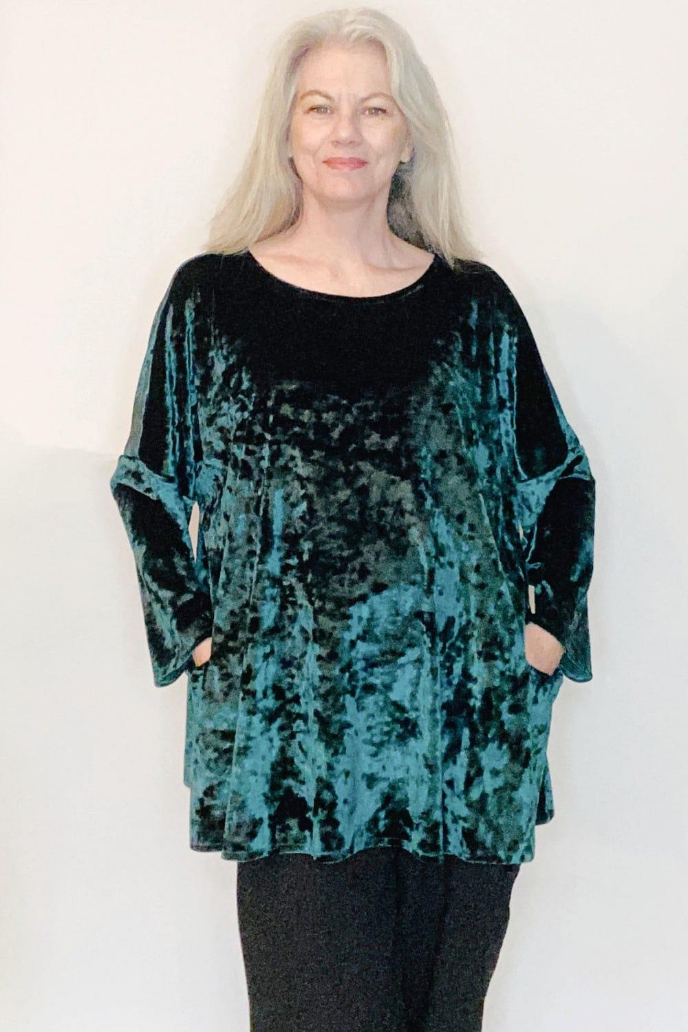 Two Pocket Velvet Tunic