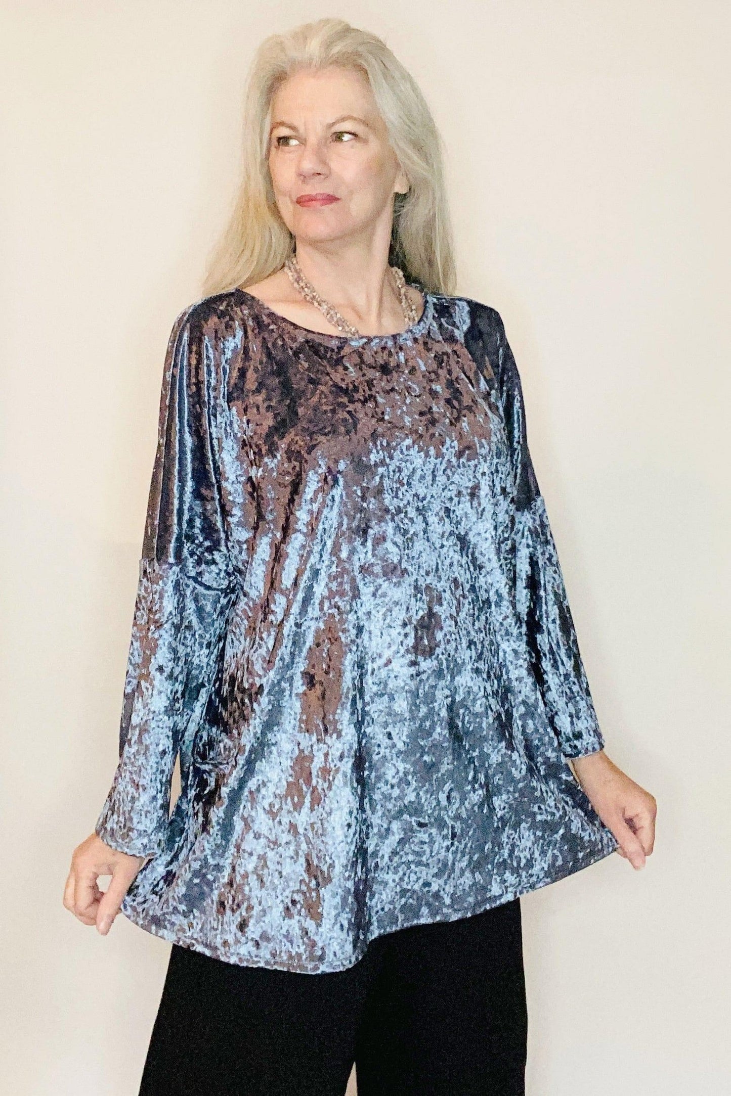 Two Pocket Velvet Tunic