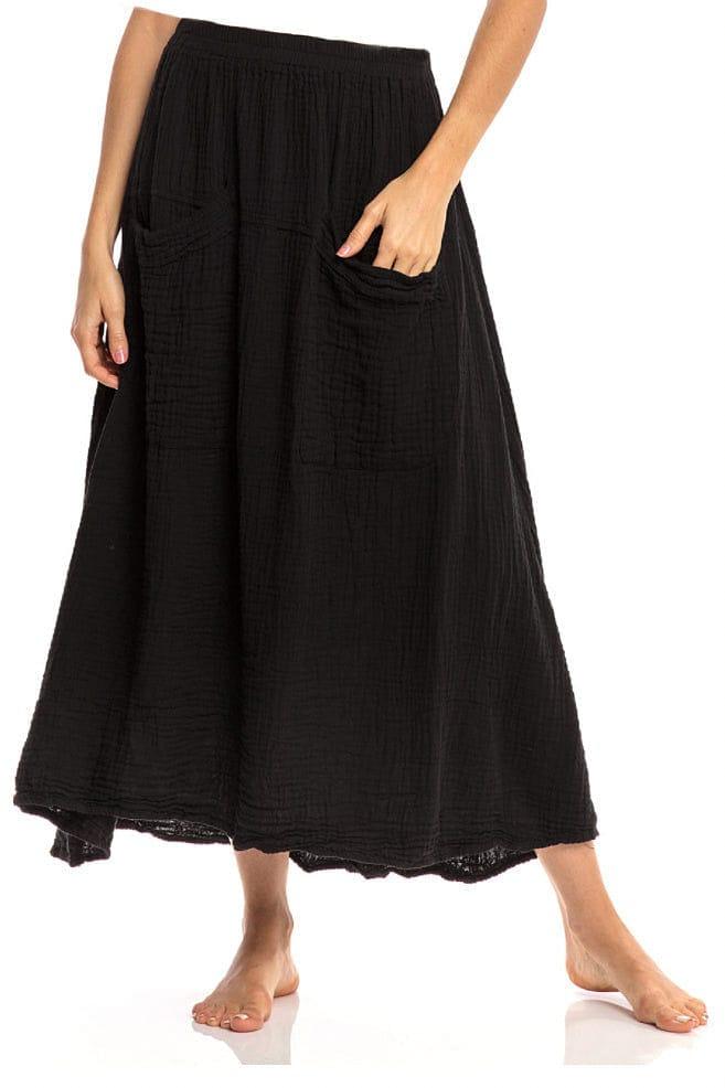 Cotton skirt with front pockets